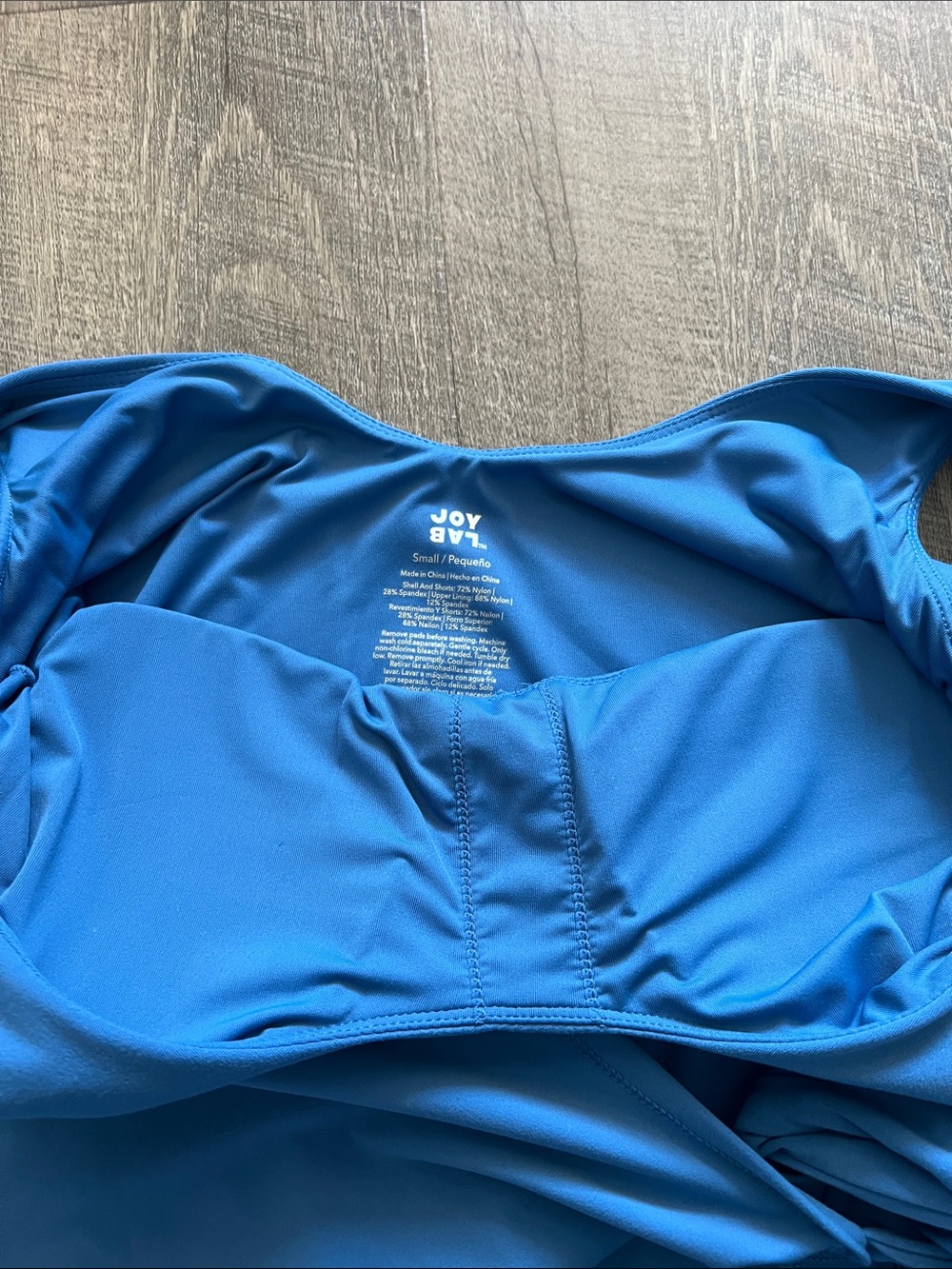 JoyLab Bright Blue Sleeveless Wrap Romper - Picture 3 of 5